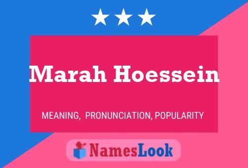 ملصق اسم Marah Hoessein