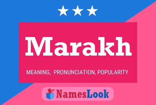 ملصق اسم Marakh