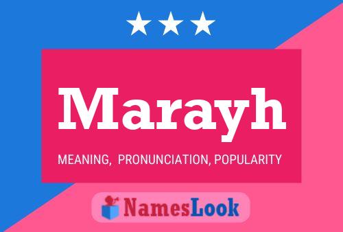 ملصق اسم Marayh