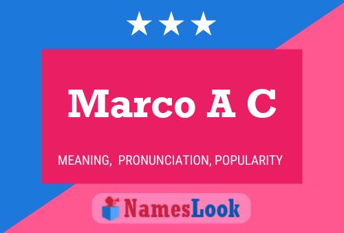 ملصق اسم Marco A C