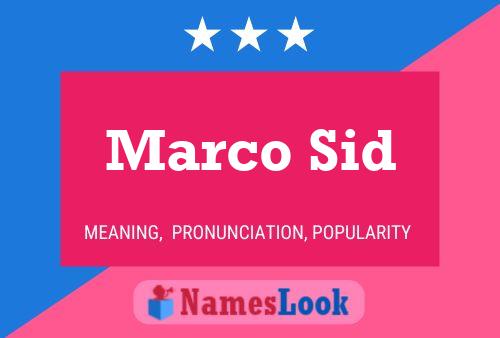 ملصق اسم Marco Sid