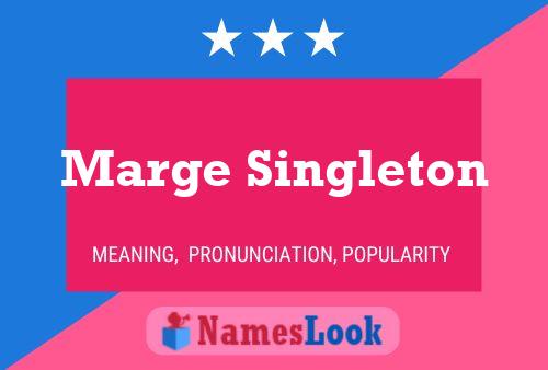 ملصق اسم Marge Singleton