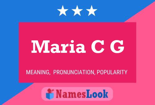 ملصق اسم Maria C G