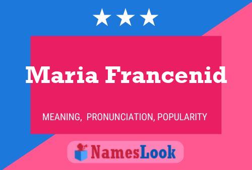 ملصق اسم Maria Francenid