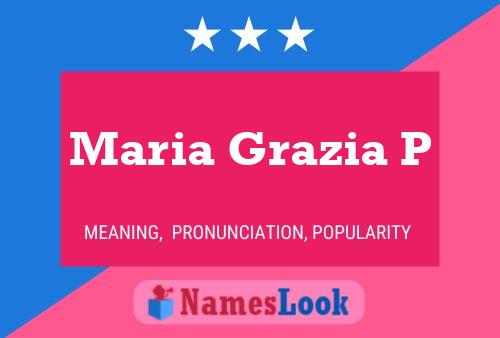 ملصق اسم Maria Grazia P