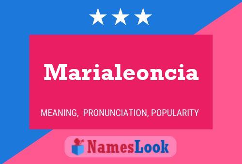 ملصق اسم Marialeoncia