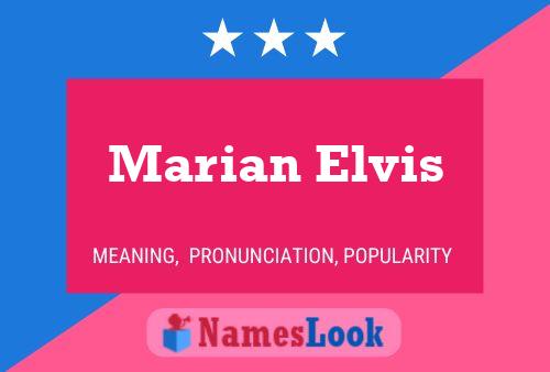 ملصق اسم Marian Elvis