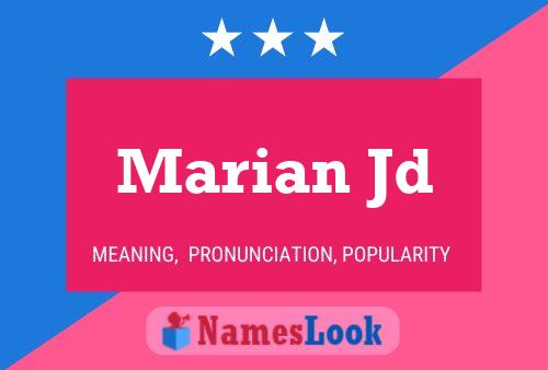 ملصق اسم Marian Jd