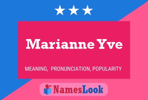 ملصق اسم Marianne Yve