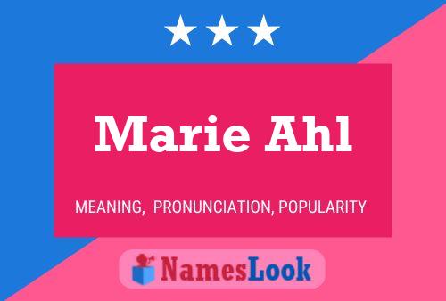 ملصق اسم Marie Ahl