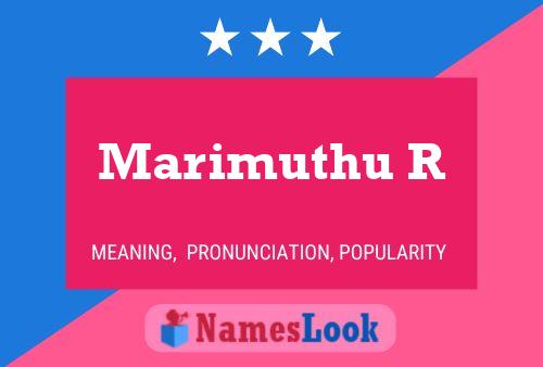 ملصق اسم Marimuthu R