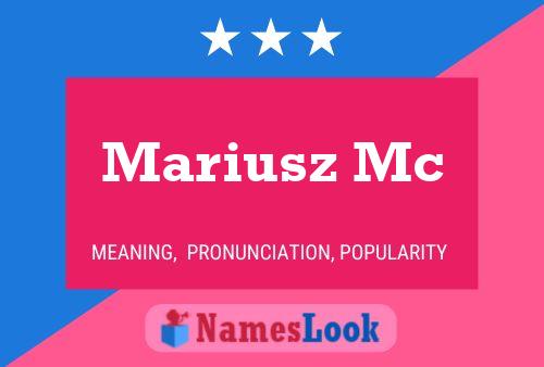 ملصق اسم Mariusz Mc