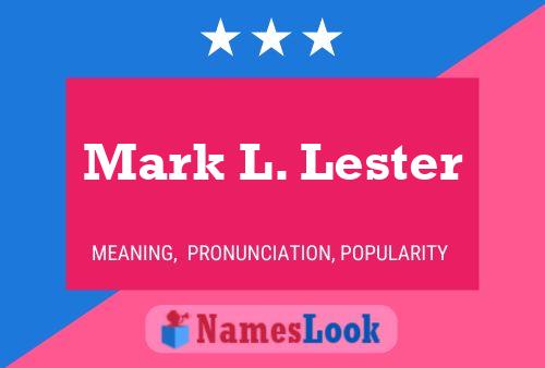 ملصق اسم Mark L. Lester