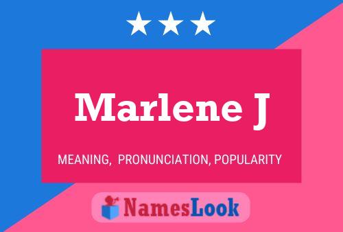 ملصق اسم Marlene J