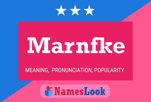 ملصق اسم Marnfke