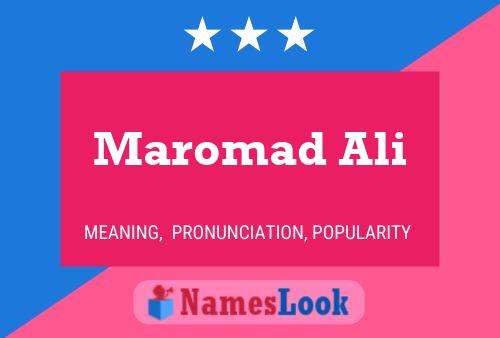 ملصق اسم Maromad Ali