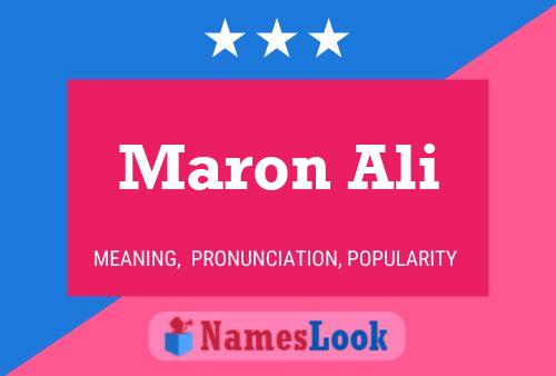 ملصق اسم Maron Ali