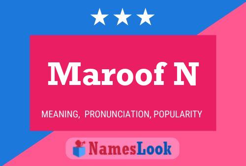 ملصق اسم Maroof N