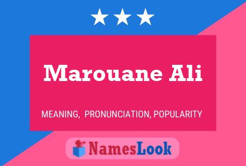 ملصق اسم Marouane Ali