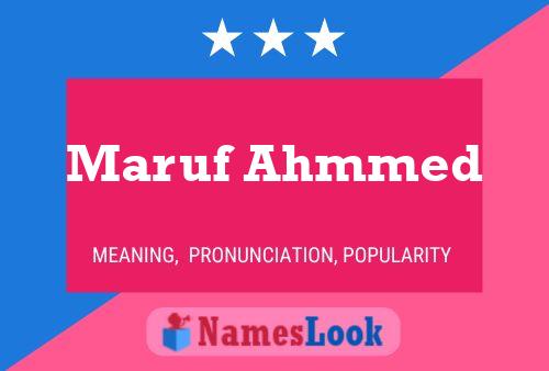 ملصق اسم Maruf Ahmmed