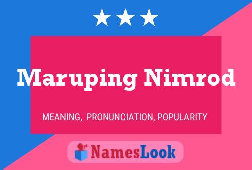 ملصق اسم Maruping Nimrod