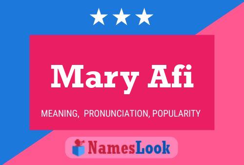 ملصق اسم Mary Afi