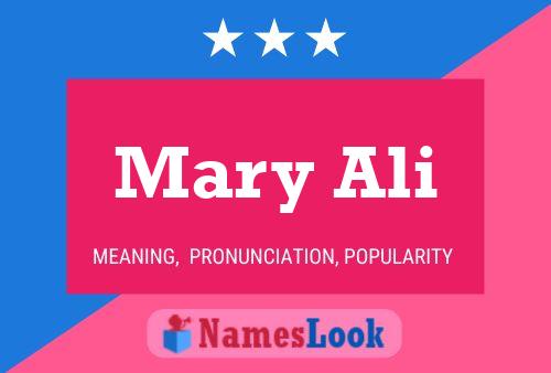 ملصق اسم Mary Ali