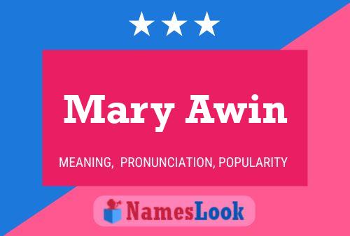 ملصق اسم Mary Awin