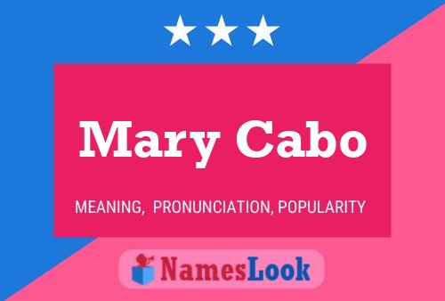 ملصق اسم Mary Cabo