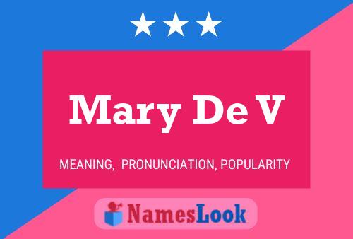 ملصق اسم Mary De V