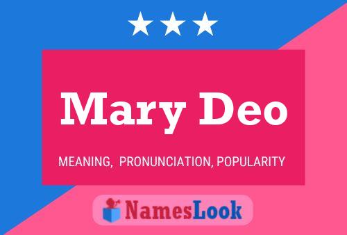 ملصق اسم Mary Deo