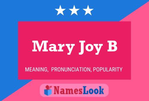 ملصق اسم Mary Joy B