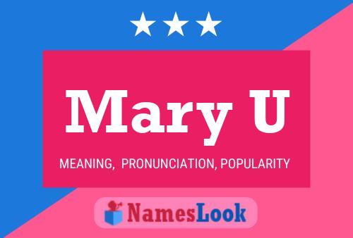 ملصق اسم Mary U