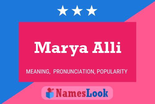 ملصق اسم Marya Alli