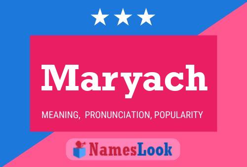 ملصق اسم Maryach