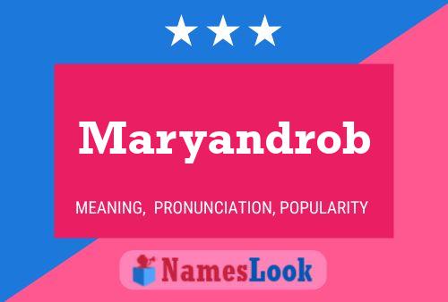 ملصق اسم Maryandrob