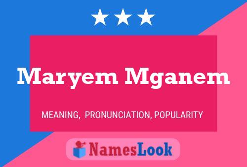 ملصق اسم Maryem Mganem