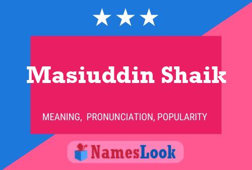 ملصق اسم Masiuddin Shaik