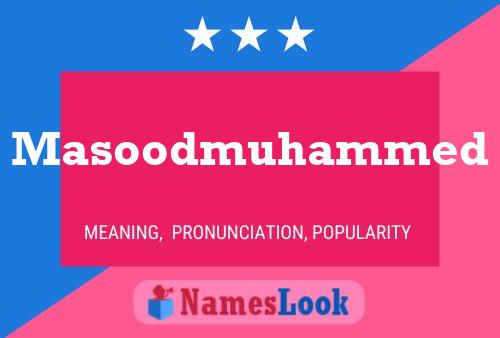 ملصق اسم Masoodmuhammed