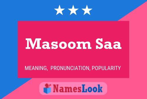 ملصق اسم Masoom Saa