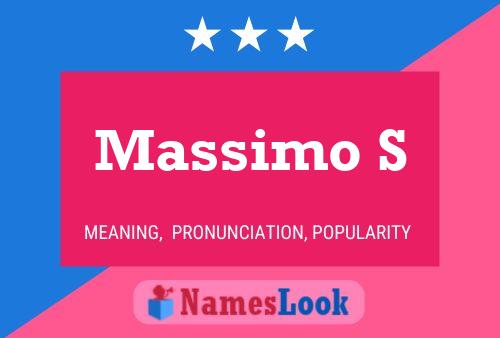 ملصق اسم Massimo S