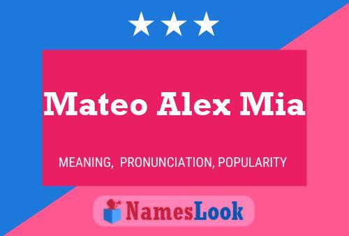 ملصق اسم Mateo Alex Mia