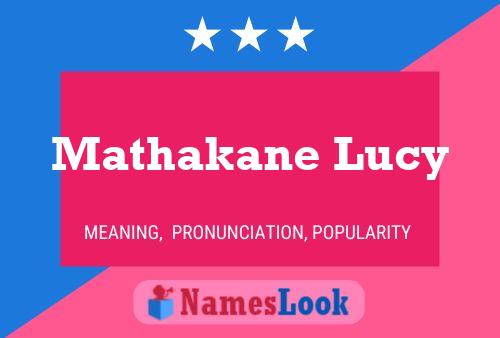 ملصق اسم Mathakane Lucy