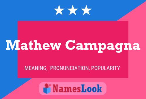 ملصق اسم Mathew Campagna