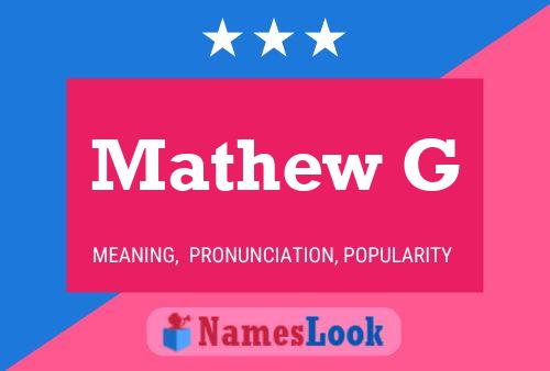 ملصق اسم Mathew G