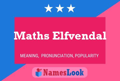 ملصق اسم Maths Elfvendal