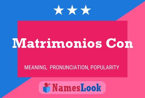 ملصق اسم Matrimonios Con