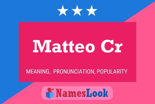 ملصق اسم Matteo Cr