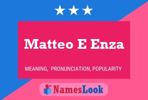 ملصق اسم Matteo E Enza