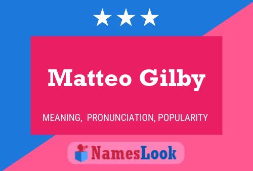 ملصق اسم Matteo Gilby